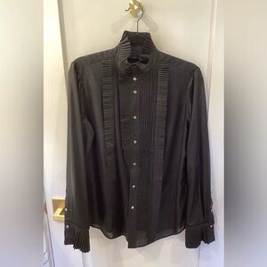 Ralph Lauren Polo Black Shimmery Blouse in Size 8.